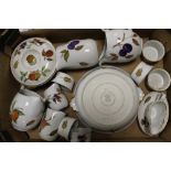 A TRAY OF ROYAL WORCESTER EVESHAM CHINA