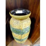 A LARGE WEST GERMAN RETRO CERAMIC VASE - H 41 CM