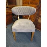 A MODERN GREY UPHOLSTERED DINING CHAIR
