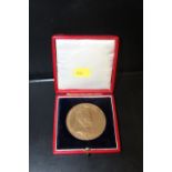 A LEATHER CASED CORONATION MEDAL FOR EDWARD VII/ ALEXANDRA QUEEN CONSORT