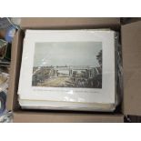 A BOX OF UNFRAMED F.W.WHEATLEY PRINTS AND OTHER UNFRAMED PRINTS TO INCLUDE JANE LAHIVE EXAMPLES