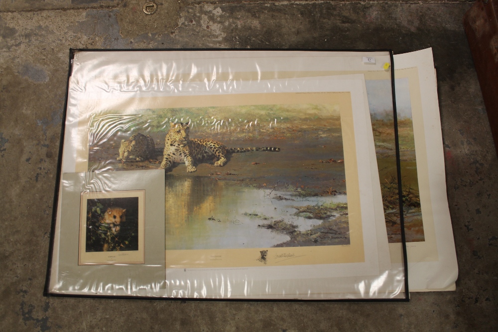 A FOLIO OF ASSORTED UNFRAMED SIGNED LIMITED EDITION DAVID SHEPHERD PRINTS TO INCLUDE 'COOL WATERS' - Image 5 of 6