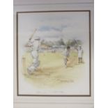 DOUGLAS E WEST - A LIMITED EDITION FINE ART PRINT DEPICTING FREDDIE TRUMAN - SIGNED BY BOTH - 41 X