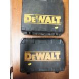 TWO CASED DEWALT DRILLS ETC