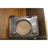 A VINTAGE BAKELITE RADIO