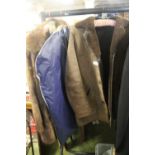 A ROWANS LADIES JACKET TOGETHER WITH A MURSEYS SHEEPSKIN JACKET AND A FUR COAT