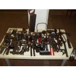 A QUANTITY OF TOOLS INCLUDING WOODWORKING TOOLS