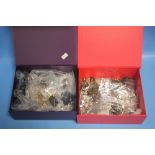 TWO BOXES OF COSTUME JEWELLERY