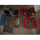 A QUANTITY OF TOOL BOXES AND CONTENTS