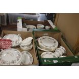 THREE TRAYS OF MAINLY ROYAL WORCESTER TEA & DINNERWARE