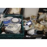 TWO TRAYS OF CERAMICS TO INCLUDE TG GREEN (TRAYS NOT INCLUDED)