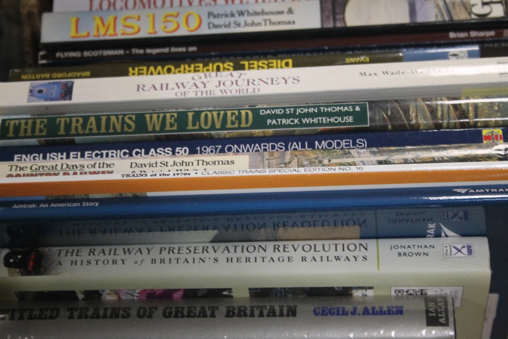 A TRAY OF RAILWAY INTEREST BOOKS TOGETHER WITH A COLLECTION OF MARKLIN CATALOGUES (TRAYS NOT - Image 3 of 5