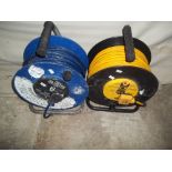 TWO 3KW LONG ROLL UP EXTENSION LEADS