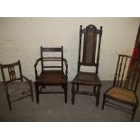 FOUR ANTIQUE CHAIRS