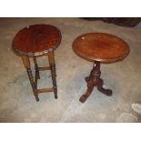 TWO ANTIQUE SIDE TABLES