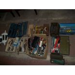 A QUANTITY OF HAND TOOLS AND TOOL BOXES WITH CONTENTS