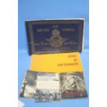 WWII BRITISH AIR FORCES BOOK AND OTHER PERIOD BOOKLETS AND A VINTAGE ATLAS OF PORTSMOUTH