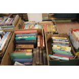 THREE TRAYS OF VINTAGE CHILDREN'S BOOKS TO INCLUDE BIGGLES, JENNINGS, SECRET SEVEN WITH