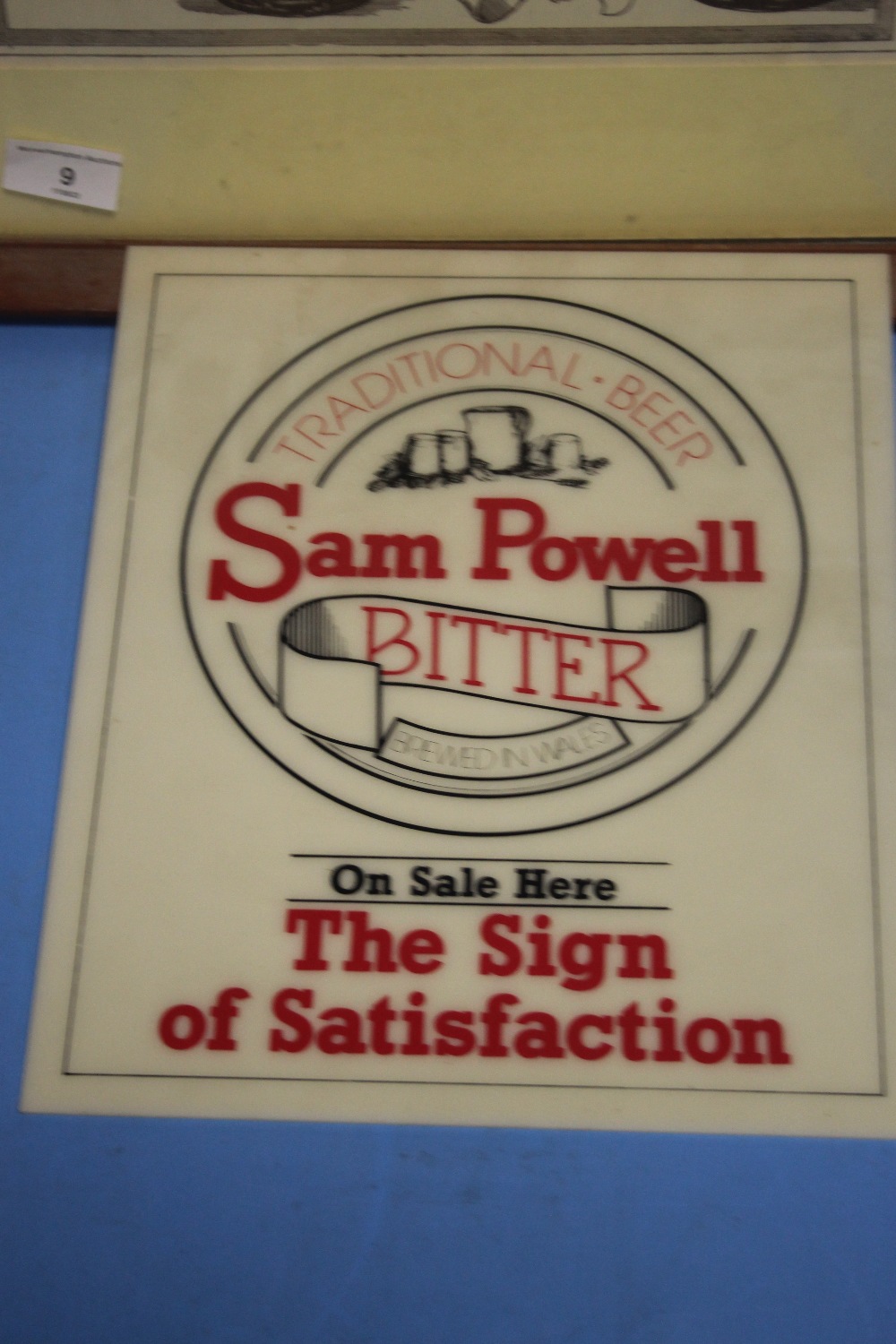 TWO VINTAGE BEER ADVERTISING SIGNS FOR "RIGDEN ALE & STOUT" AND "SAM POWELL BITTER" , LARGEST 55 X - Image 3 of 3