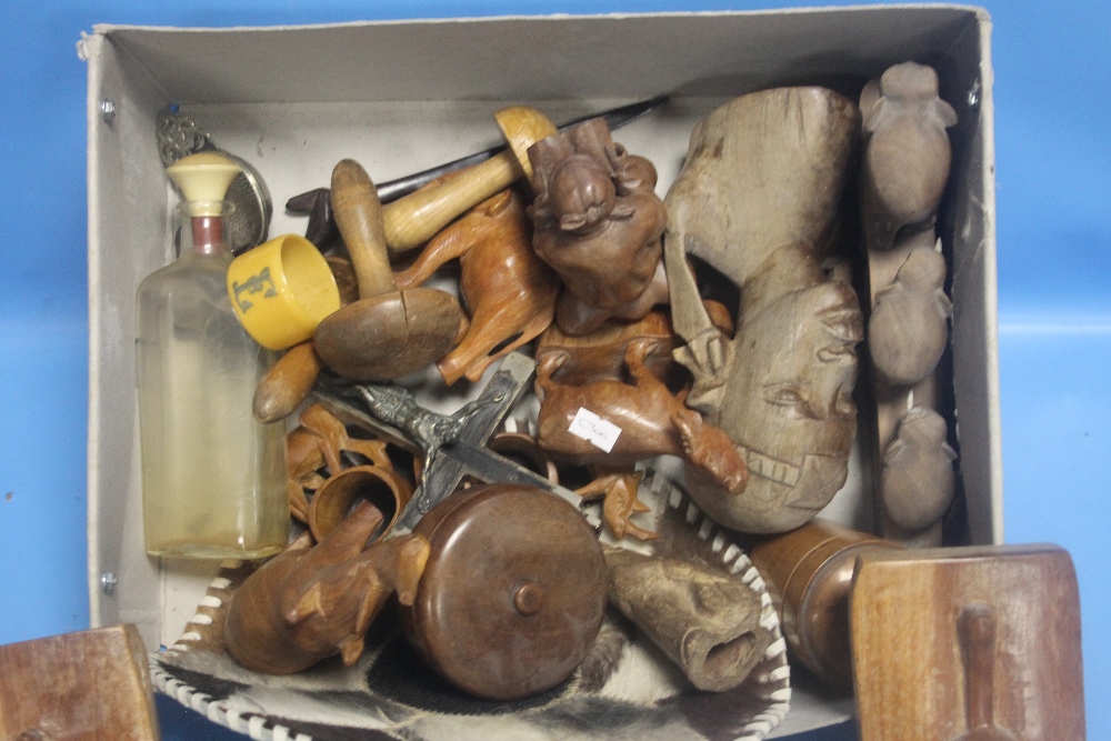 A QUANTITY OF TREEN, CARVINGS ETC. - Image 2 of 2