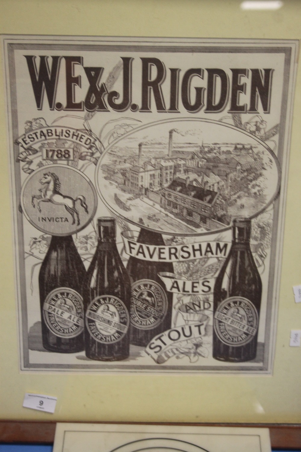 TWO VINTAGE BEER ADVERTISING SIGNS FOR "RIGDEN ALE & STOUT" AND "SAM POWELL BITTER" , LARGEST 55 X - Image 2 of 3