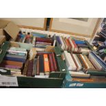 FOUR TRAYS OF GENERAL MISCELLANEOUS BOOKS (TRAYS NOT INCLUDED)