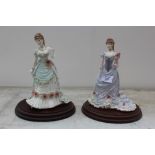 TWO LIMITED EDITION ROYAL WORCESTER FIGURE - THE GOLDEN JUBILEE BALL 'SPLENDOR AT COURT' AND A ROYAL