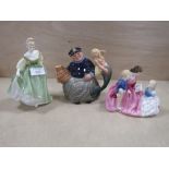 TWO ROYAL DOULTON FIGURES - THE BEDTIME STORY HN2059 AND FAIR LADY HN2193 TOGETHER WITH A ROYAL