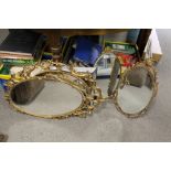 A COLLECTION OF ASSORTED MIRRORS TO INCLUDE GILT FRAMED EXAMPLES (5)