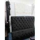 TWO MODERN UPHOLSTERED KING SIZE BED FRAMES WITH ONE MATTRESS A/F