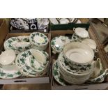 TWO TRAYS OF WEDGWOOD NAPOLEON IVY PATTERN CHINA