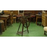 A HOBBIES TREADLE FRETSAW, A1 MODEL CONSTRUCTED OF METAL, WOOD & RUBBER, APPROX H 88 CM, W 43 CM,