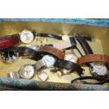 A COLLECTION OF ASSORTED LADIES AND GENTS WRISTWATCHES TO INC A THORAL EXAMPLE, BUCHERER EXAMPLE