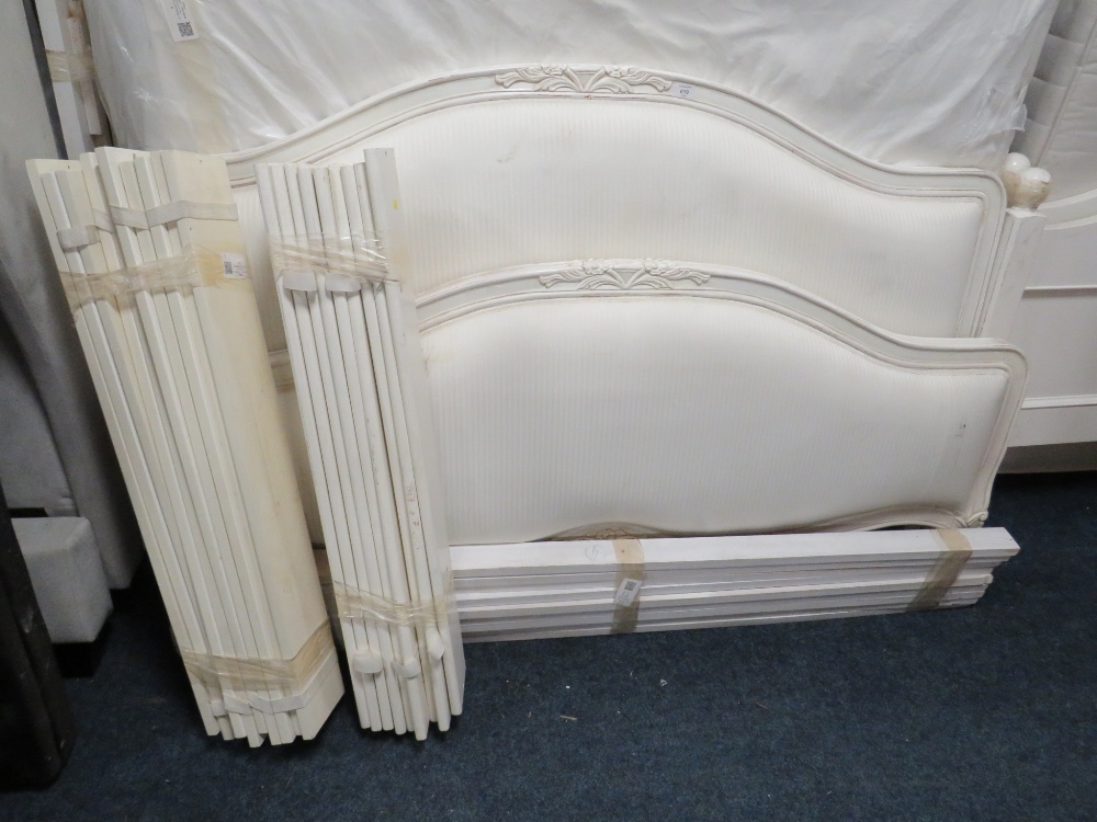 A LOUIS XV STYLE KING SIZE BED FRAME AND MATTRESS - Image 2 of 4