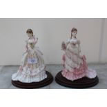 TWO LIMITED EDITION ROYAL WORCESTER FIGURES - SPLENDOR AT COURT 'THE JEWEL IN THE CROWN AND SPLENDOR