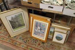 A COLLECTION OF FRAMED AND GLAZED SIGNED LIMITED EDITION PRINTS TO INCLUDE AN ARTISTS PROOF AND