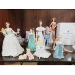 A COLLECTION OF ASSORTED CERAMIC FIGURES TO INCLUDE ROYAL DOULTON AND FRANKLIN MINT EXAMPLES (15)