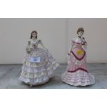 TWO LIMITED EDITION ROYAL WORCESTER FIGURE - FIRST DANCE FROM THE TISSOT COLLECTION AND BELLE OF THE