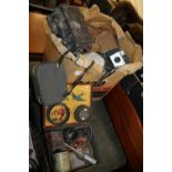 A LARGE QUANTITY OF VINTAGE CAMERAS AND ACCESSORIES TO INCLUDE LENSES