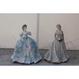 TWO LIMITED EDITION ROYAL WORCESTER FIGURE - THE FIRST QUADRILLE AND HANNAH