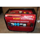 AN MIL ML8500W SILENT AIR COOLED TYPE GENERATOR