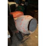 A BELLE MINIMIX 150 CEMENT MIXER WITH STAND
