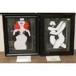 A PAIR OF FRAMED AND GLAZED EROTIC PRINTS BY ROSA MARIA COMPRISING OF 'SEDUCED' 7/25 AND 'LOVERS