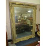 A LARGE AND IMPRESSIVE MODERN GILT FRAMED MIRROR - OVERALL 186 X 136 CM