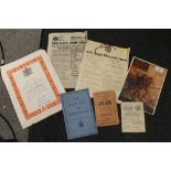 A SMALL QUANTITY OF MILITARY RELATED EPHEMERA