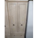 AN ALSTONS CABINETS OYSTER BAY RANGE TWO DOOR WARDROBE, W 76.5 CM, D 52 CM