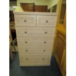 AN ALSTONS CABINETS OYSTER BAY RANGE TWO OVER FOUR CHEST OF DRAWERS, W 77 CM, D 41 CM