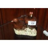 A BESWICK 2063 GROUSE PAIR WITH DAMAGE