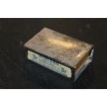 A HALLMARKED SILVER MATCH BOX COVER - BIRMINGHAM 1906