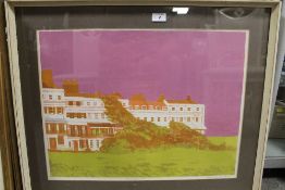 GEOFFREY ELLIOTT (XX). British school, 'Lewes Crescent', signed in pencil lower right, coloured